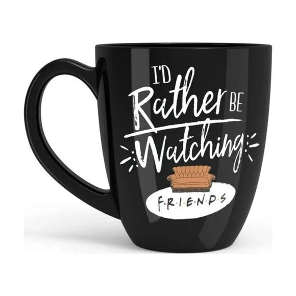 Friends TV Coffee Mug ZAK Cup Black Gift "I'd Rather Be Watching Friends" NEW ! - Picture 7 of 16